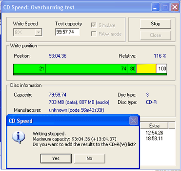 Supports overburning to 93.04 min on 80++ disks