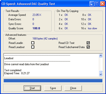 Perfect DAE at 23.05 speed