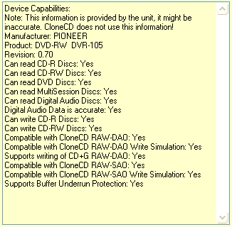 Clone CD information