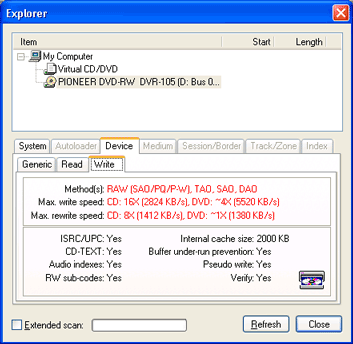 Diskjuggler write information