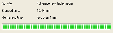 CD-RW full erase takes 10mins 44secs