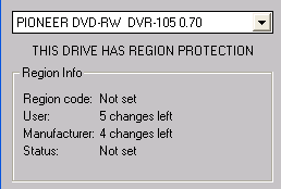The drive has RPC-II region protection
